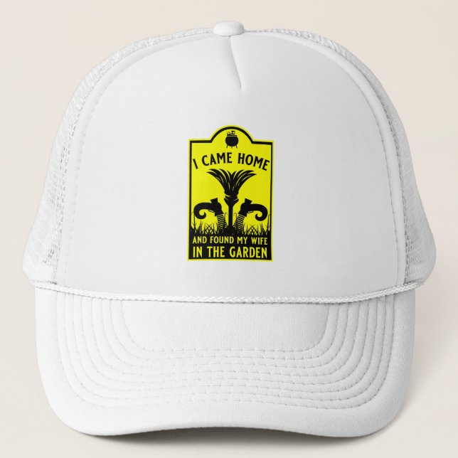 Funny Witch Wife Trucker Hat (Front)