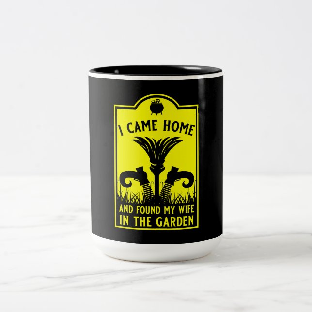 Funny Witch Wife Two-Tone Coffee Mug (Center)