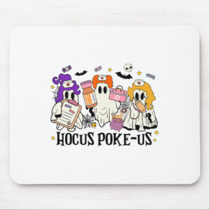 Funny Witches Nurse Spooky Nurse Costume Halloween Mouse Pad