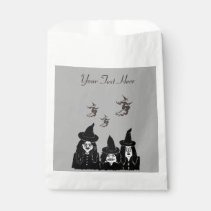 funny witches spooky scary halloween design favour bags