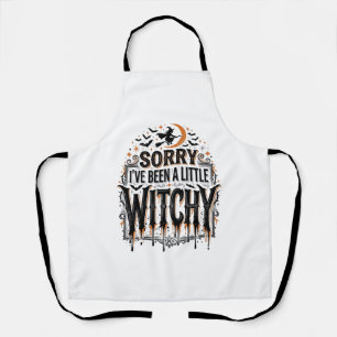Funny Witchy Halloween Vintage Engraving Shirt Des Apron