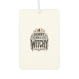 Funny Witchy Halloween Vintage Engraving Shirt Des Car Air Freshener