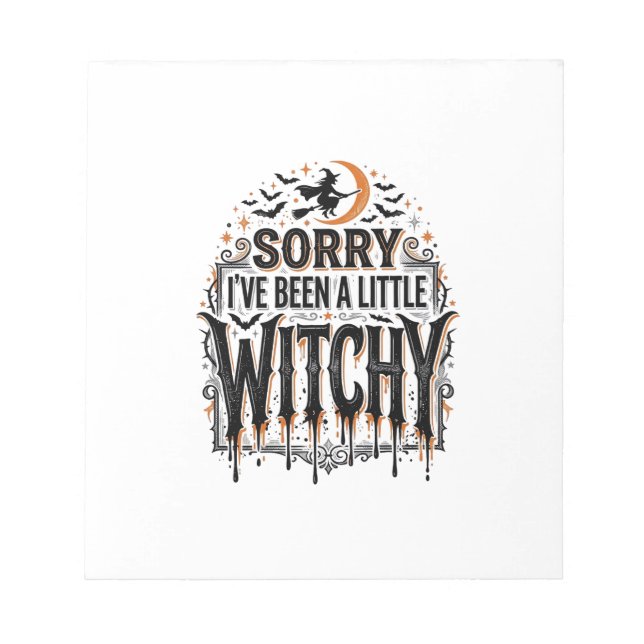 Funny Witchy Halloween Vintage Engraving Shirt Des Notepad (Front)