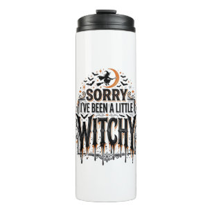 Funny Witchy Halloween Vintage Engraving Shirt Des Thermal Tumbler