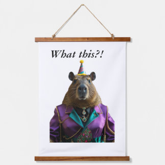 Funny with capybara hanging tapestry