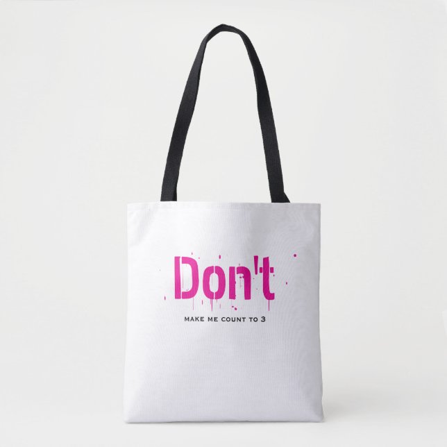 Funny Witty Clever Cool Minimalist Plain Tote Bag (Front)