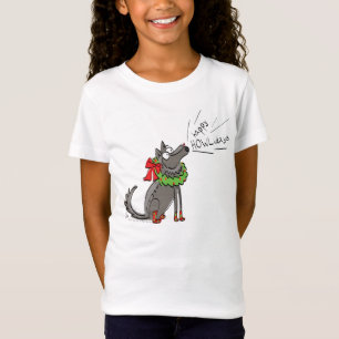 Funny Wolf Christmas Happy Howlidays Holiday T-Shirt