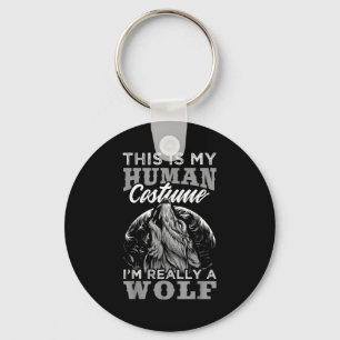 Funny Wolf Design Human Costume I'm A Wolf Key Ring