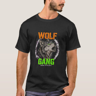 Funny Wolf Halloween Gang Leader Pack Cool Wolf T-Shirt