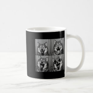 Funny Wolf Photo Booth Sungles Dog  Coffee Mug