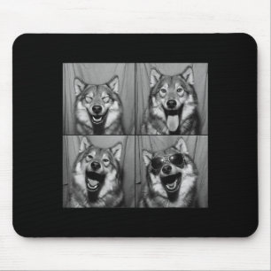Funny Wolf Photo Booth Sungles Dog  Mouse Pad