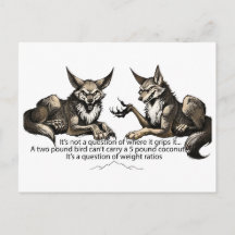 Funny Wolf Weight Ratios Card