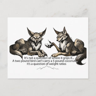 Funny Wolf Weight Ratios Card