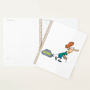 Funny Woman Carrying Emotional Baggage Planner
