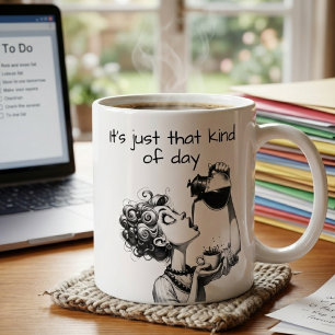 Funny Woman Cartoon Coffee Mug