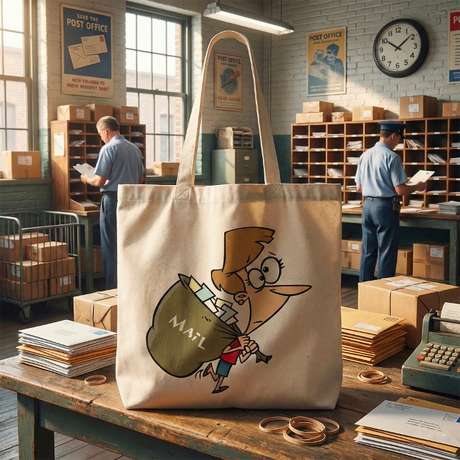 Funny Woman Hauling Heavy Mail Bag (Creator Uploaded)