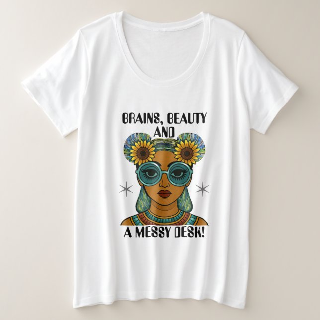 funny woman plus size T-Shirt (Design Front)