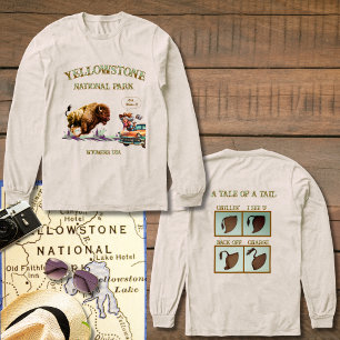 Funny woman takes picture of bison buffalo T-Shirt Tri-Blend Shirt