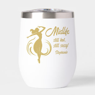 Funny Woman's Gold Midlife Still Hot 50th Birthday