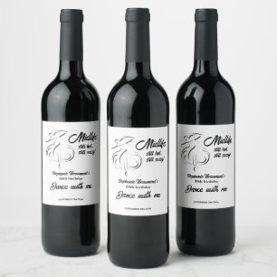 Funny Woman's Midlife Still Hot 50th Birthday Wine Label