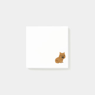 Funny Wombat Primitive Art Post-it Notes
