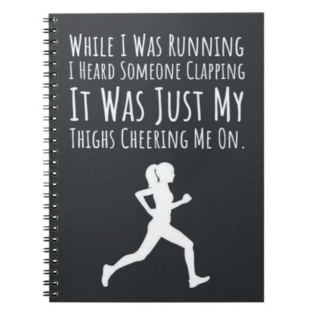 Funny Women Running Gifts For Her Humour Runner Xc Notebook (Front)