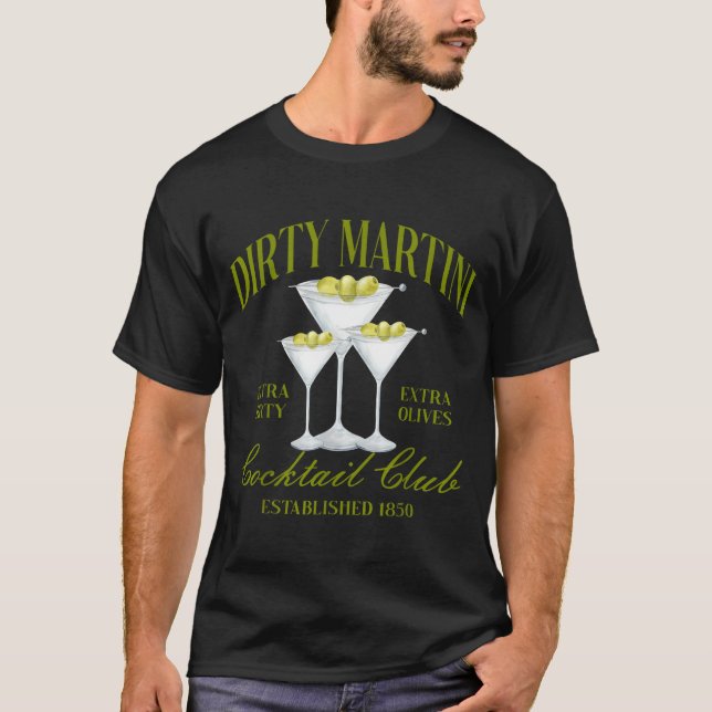 Funny Womens Dirty Martini Social Club Drinking Ta T-Shirt (Front)