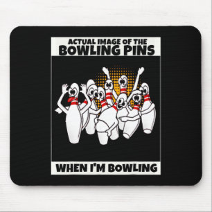 Funny Womens Kids Seven Ten Pin Laughing Mocking B Mouse Pad