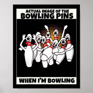 Funny Womens Kids Seven Ten Pin Laughing Mocking B Poster