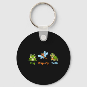 Funny Womens Subtle Political Humour Frog Dragonfl Key Ring
