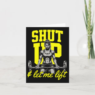 Funny Women's Weightlifting Bodybuilding Muscle Sa Card