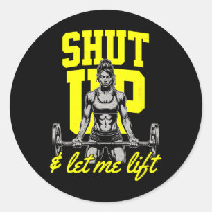 Funny Women's Weightlifting Bodybuilding Muscle Sa Classic Round Sticker