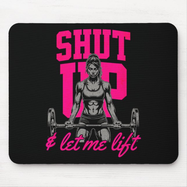 Funny Women's Weightlifting Bodybuilding Muscle Sa Mouse Pad (Front)