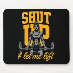 Funny Women's Weightlifting Bodybuilding Muscle Sa Mouse Pad