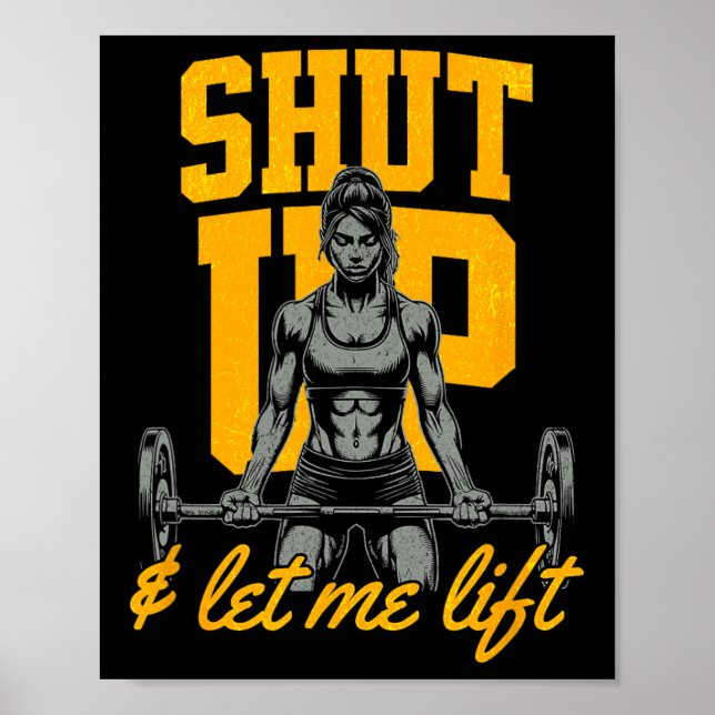 Funny Women's Weightlifting Bodybuilding Muscle Sa Poster (Front)