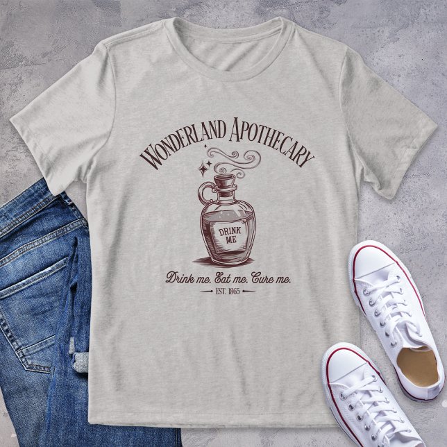 Funny Wonderland Apothecary Logo Bookish Tri-Blend Shirt (Creator Uploaded)