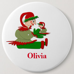 Funny wooden play figures,Personalised kids 6 Cm Round Badge