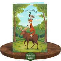 Funny Woodlands Animals Stack Missing You Get Well