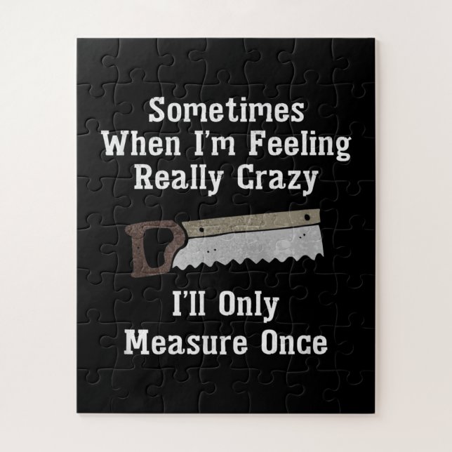 Funny Woodworker Carpenter Gift Jigsaw Puzzle (Vertical)