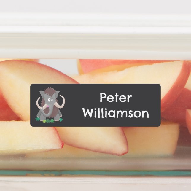 Funny woolly mammoth cartoon personalised  (Affixed)