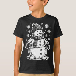 Funny Woout Snowman Winter Holiday Christmas Snowf T-Shirt