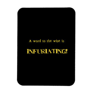 Funny 'Word to the Wise' Humour Magnet