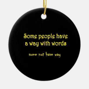 Funny Wordplay: A Tale of Two Sentences Ceramic Tree Decoration