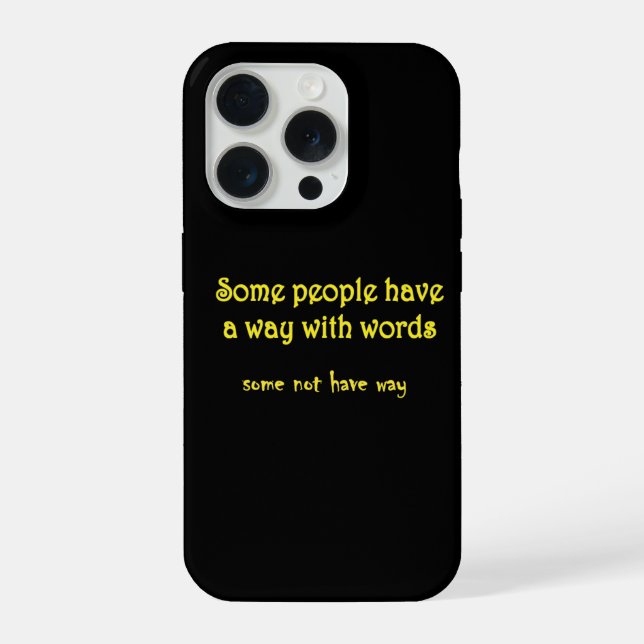 Funny Wordplay: A Tale of Two Sentences iPhone Case (Back)