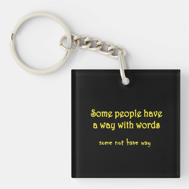 Funny Wordplay: A Tale of Two Sentences Key Ring (Front)
