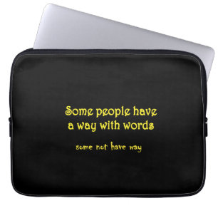Funny Wordplay: A Tale of Two Sentences Laptop Sleeve