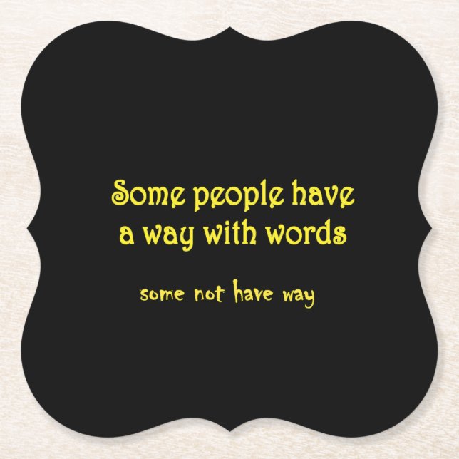 Funny Wordplay: A Tale of Two Sentences Paper Coaster (Front)