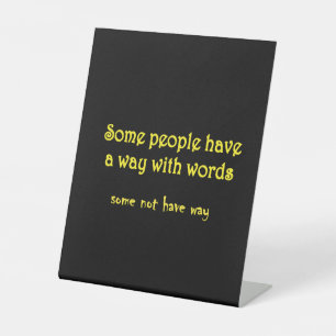 Funny Wordplay: A Tale of Two Sentences Pedestal Sign