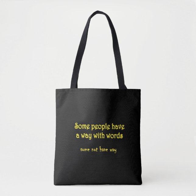 Funny Wordplay: A Tale of Two Sentences Tote Bag (Front)