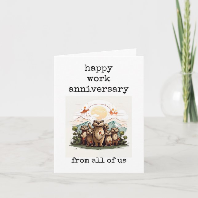 Funny Work Anniversary Card (Front)